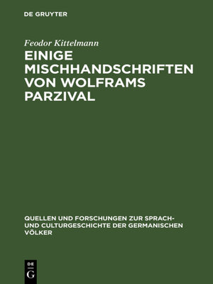 cover image of Einige Mischhandschriften von Wolframs Parzival
